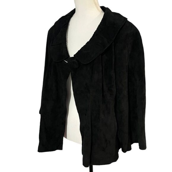 Terry Lewis Classic Luxuries sz 2X suede swing jacket with pink satin lining EUC - Picture 2 of 15